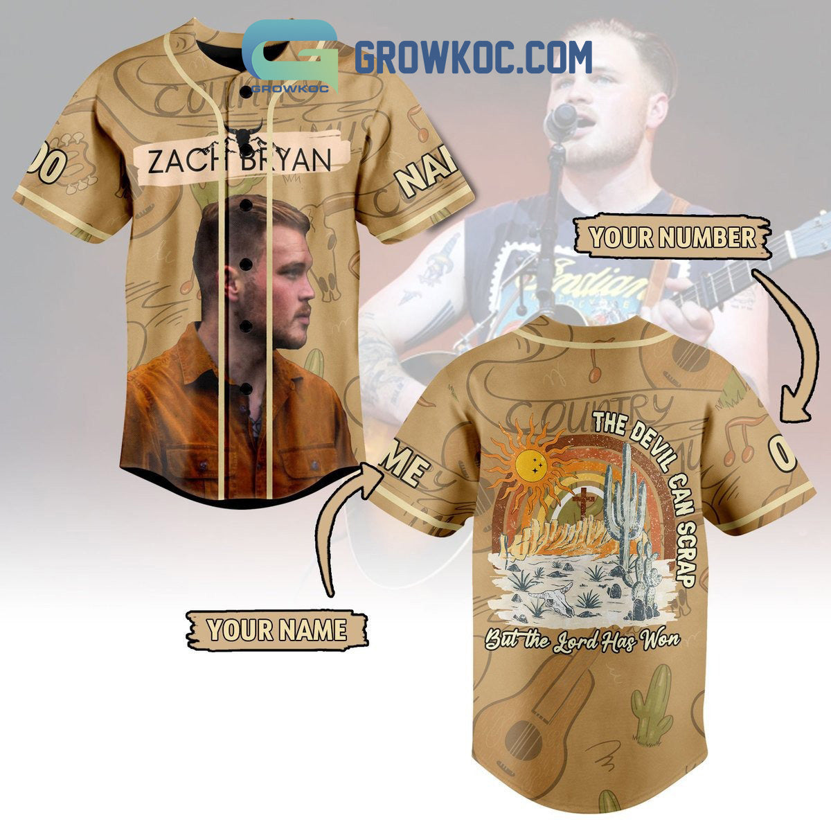 Zach Bryan The Devil Can Scrap But The Lord Has Won Personalized Baseball Jersey