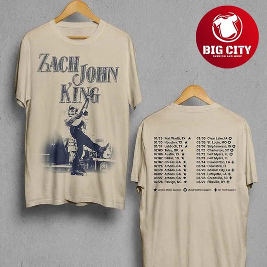 Zach John King Spring Shows North American 2026 City Dates Two Sided Shirt