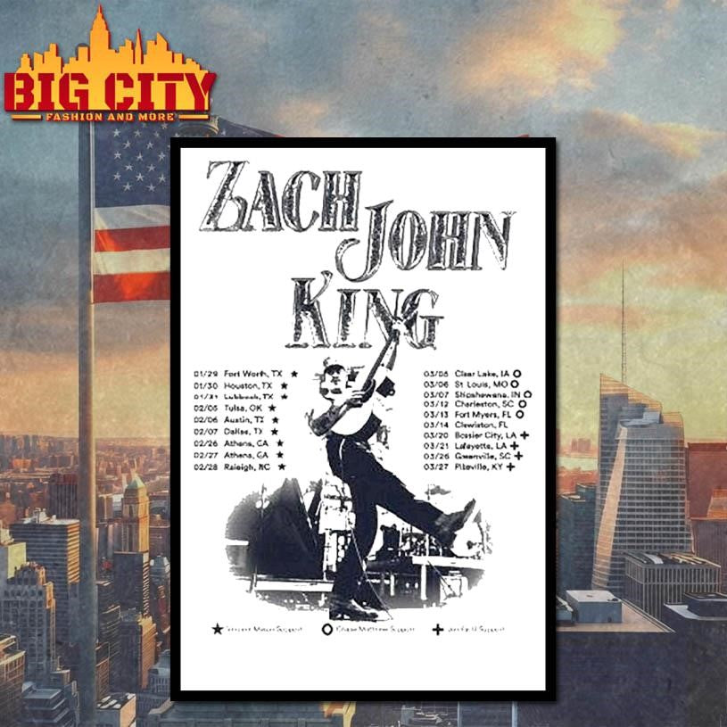 Zach John King Spring Shows North American 2026 Tour Dates Shirt