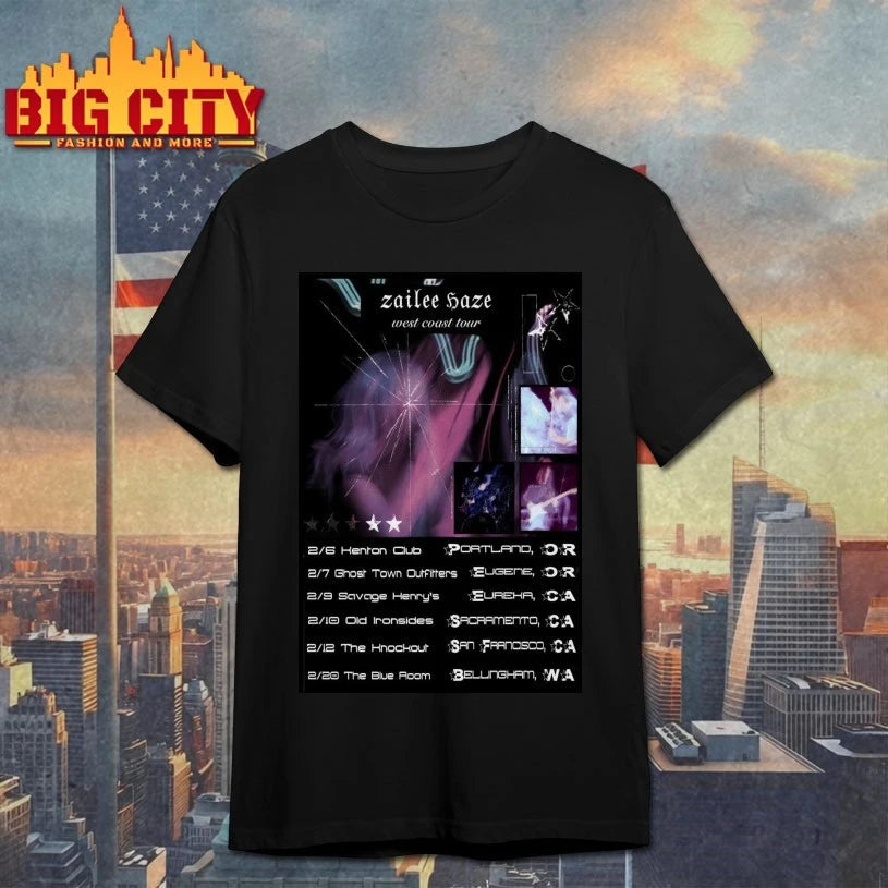 Zailee Haze West Coast Tour 2026 Poster shirt