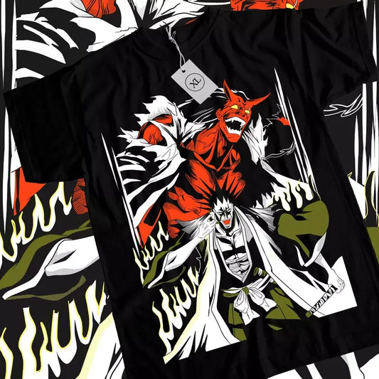 Zaraki Kenpachi T-Shirt Bleach Shirt Black Anime Manga Graphic Tee All Sizestyle{n002}2 Hoodie, Sweatshirt | WearSparks.com