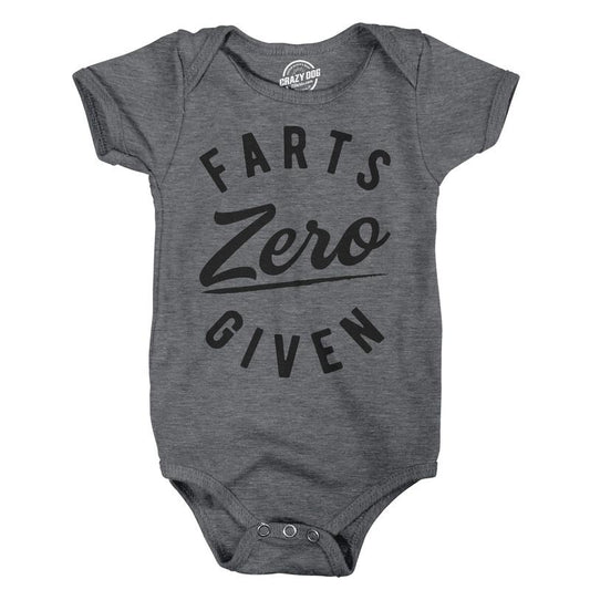 Zero Farts Given Baby Bodysuit Funny Sarcastic Farting Graphic Novelty Jumper For Infants Funny Baby Onesies Funny Adult...