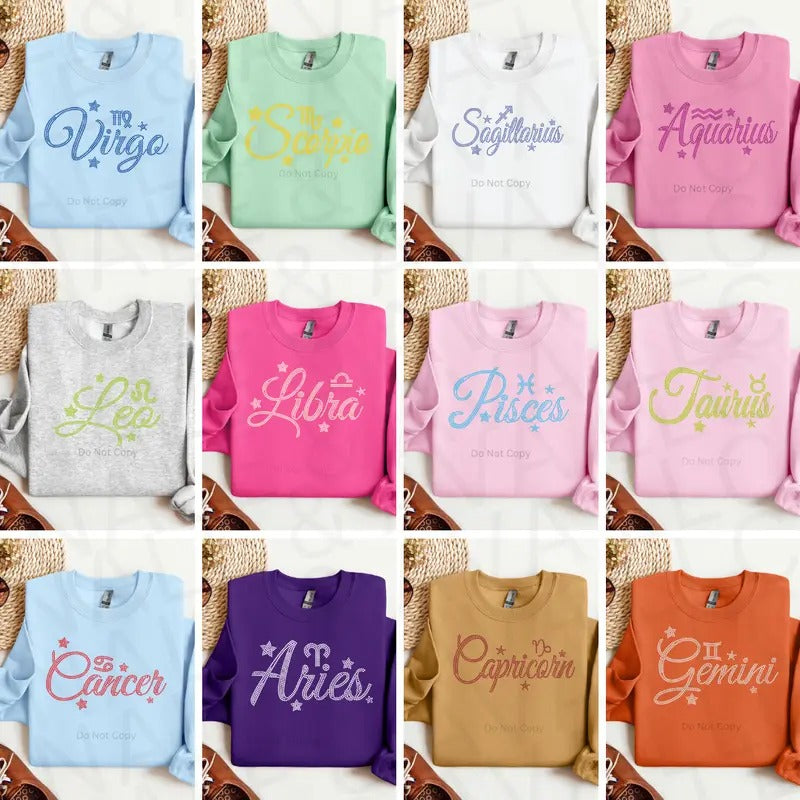 Zodiac Rhinestone Transfer T-Shirts, Hoodie, Sweatshirt | WearSparks.com