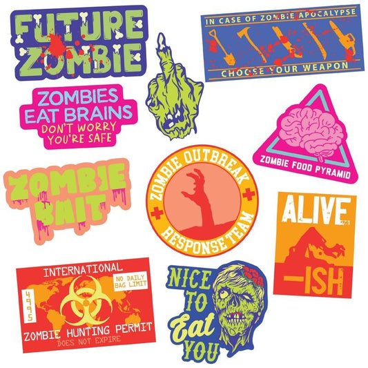 Zombie Sticker Extra Large Stickers for Adults Funny Adhesives with Memes Sarcastic  Funny Zombie  Multi T-Shirts,...