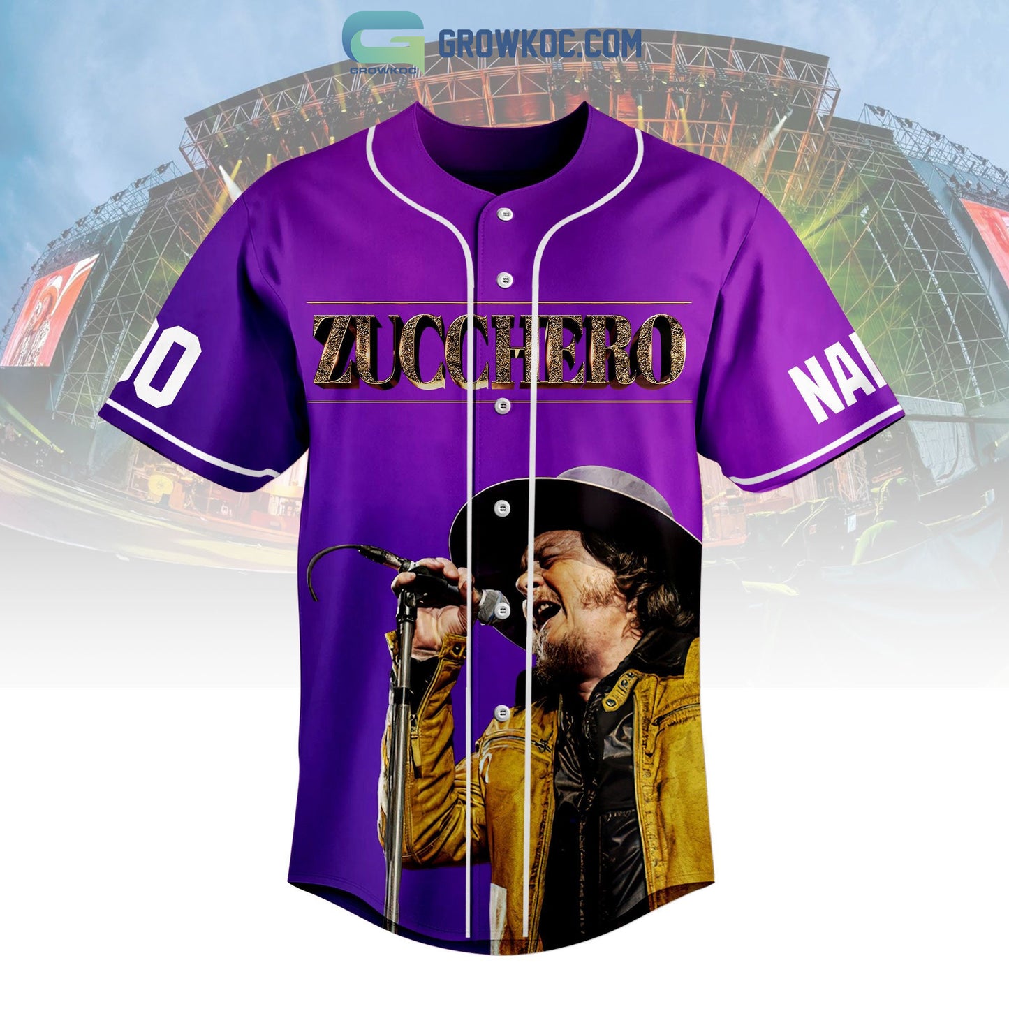 Zucchero Sugar Fornaciari World Wild Tour 2023 Personalized Baseball Jersey