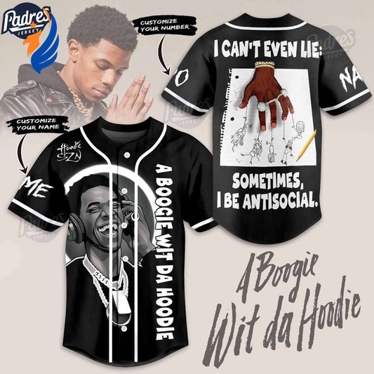 Stand out in style with a custom A Boogie Wit Da Hoodie baseball jersey - Bafud T-Shirts, Sweatshirt (Image 1)
