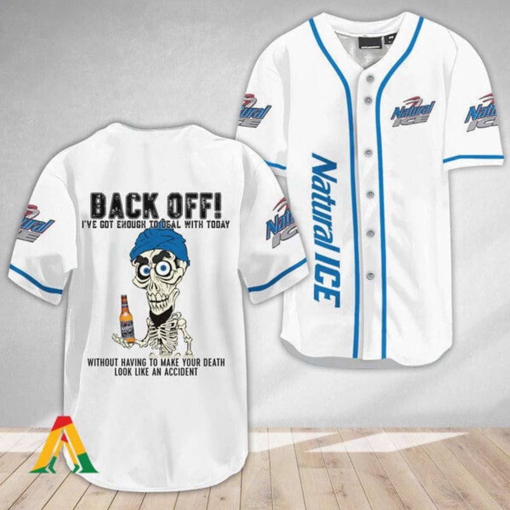 Achmed Back Off With Natural Ice Baseball Jersey