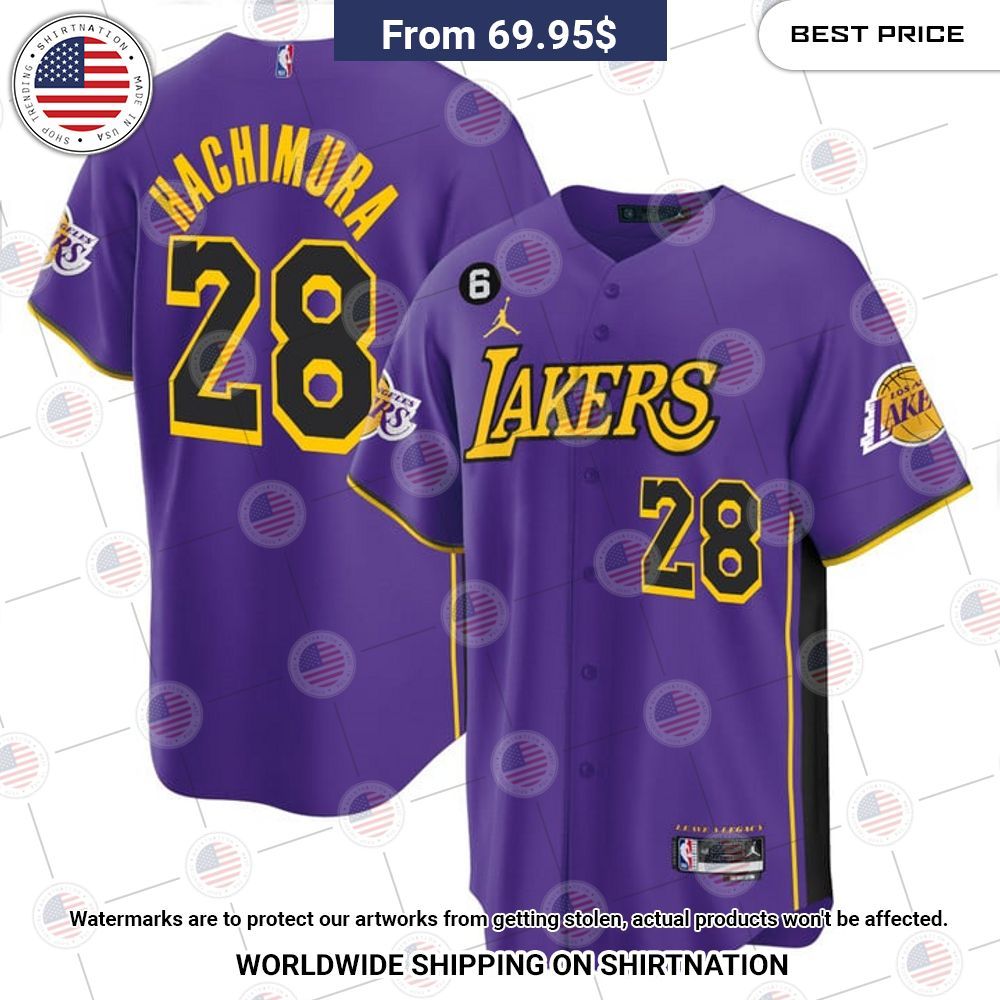 BEST Los Angeles Lakers Rui Hachimura Baseball Jerseys