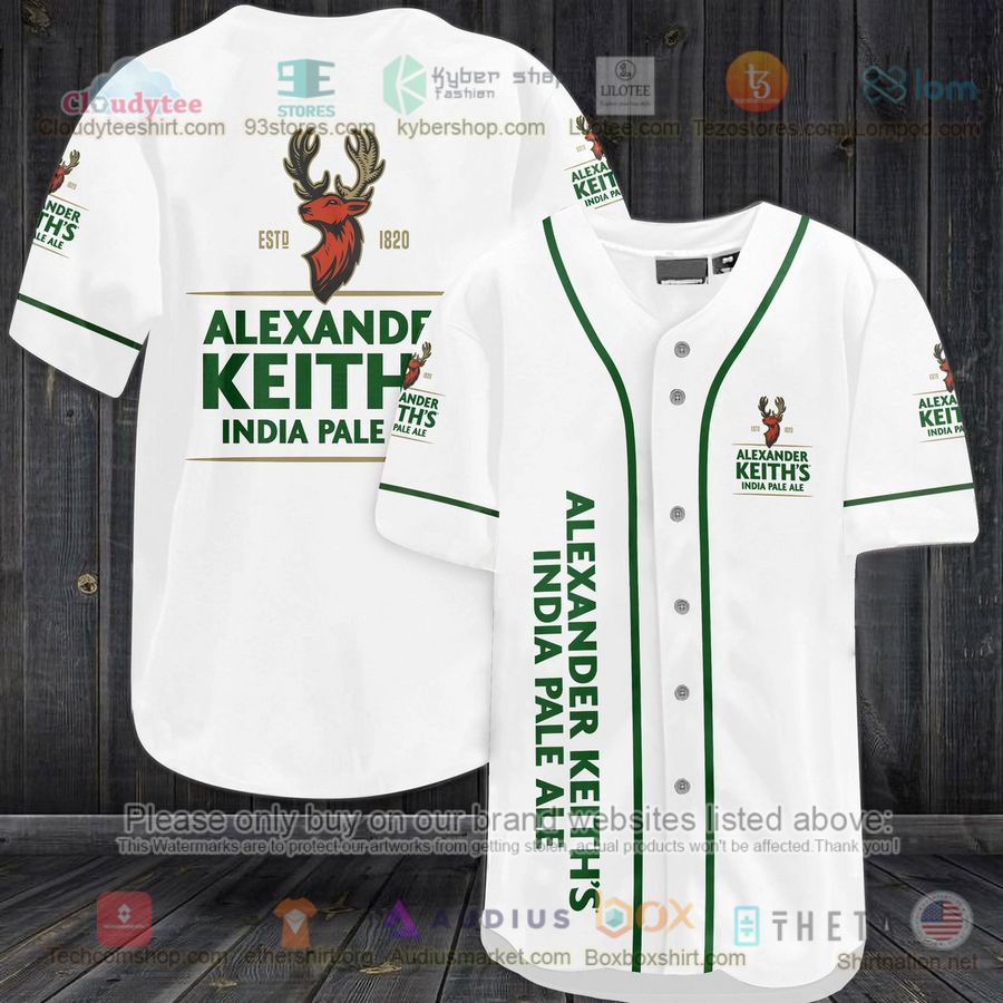 HOT Alexander Keith's India Pale Ale logo Baseball Jersey Shirt