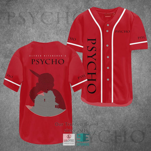 Alfred Hitchcock Psycho Horror Movie Baseball Jersey