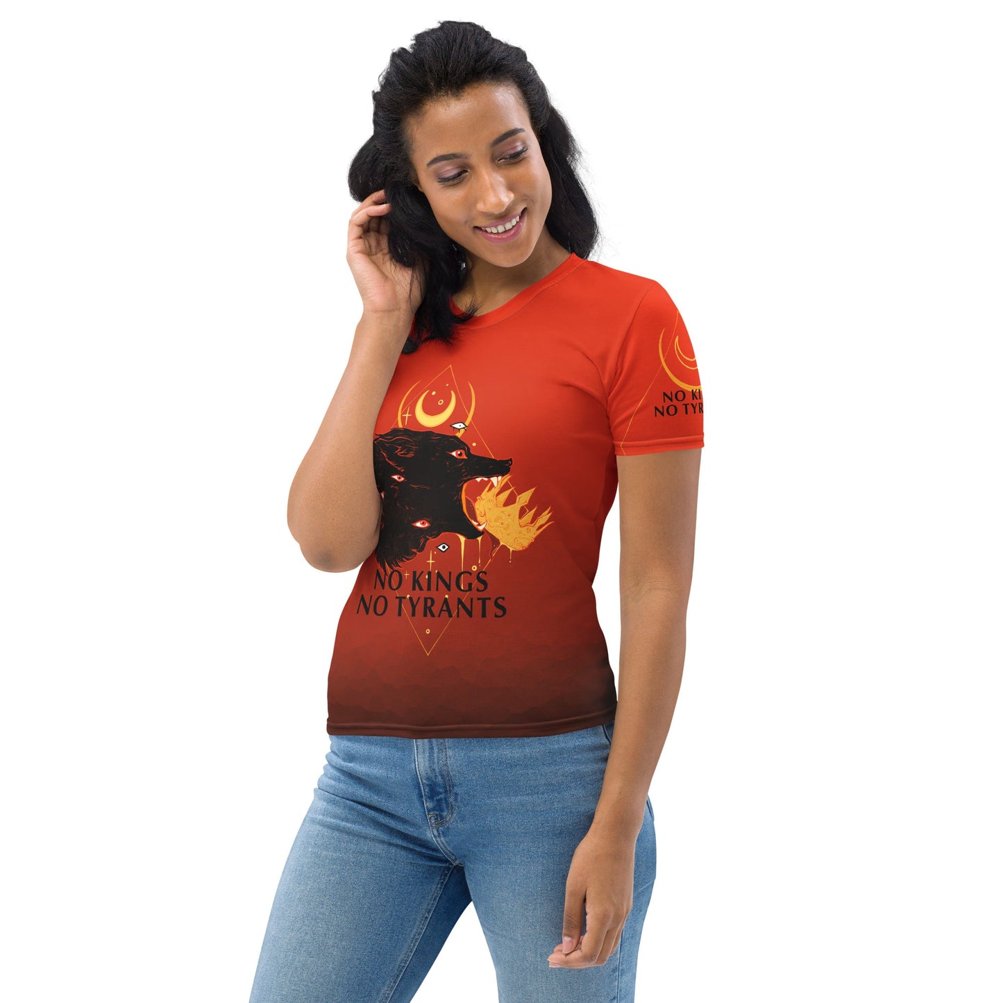 No Kings No Tyrants, Women's Sublimation T-Shirt Hoodie, Sweatshirt | WearSparks.com (Image 3)