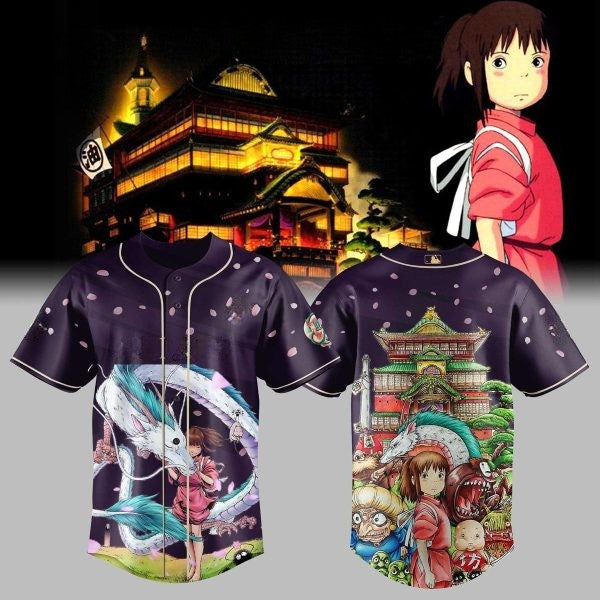 Amazing Spirited Away Anime Baseball Jersey T-Shirts, Hoodie, Sweatshirt | WearSparks.com