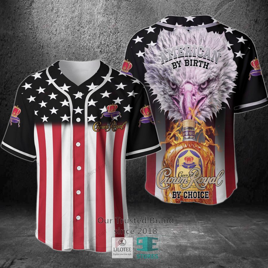 American By Birth Crown Royal By Choice Baseball Jersey