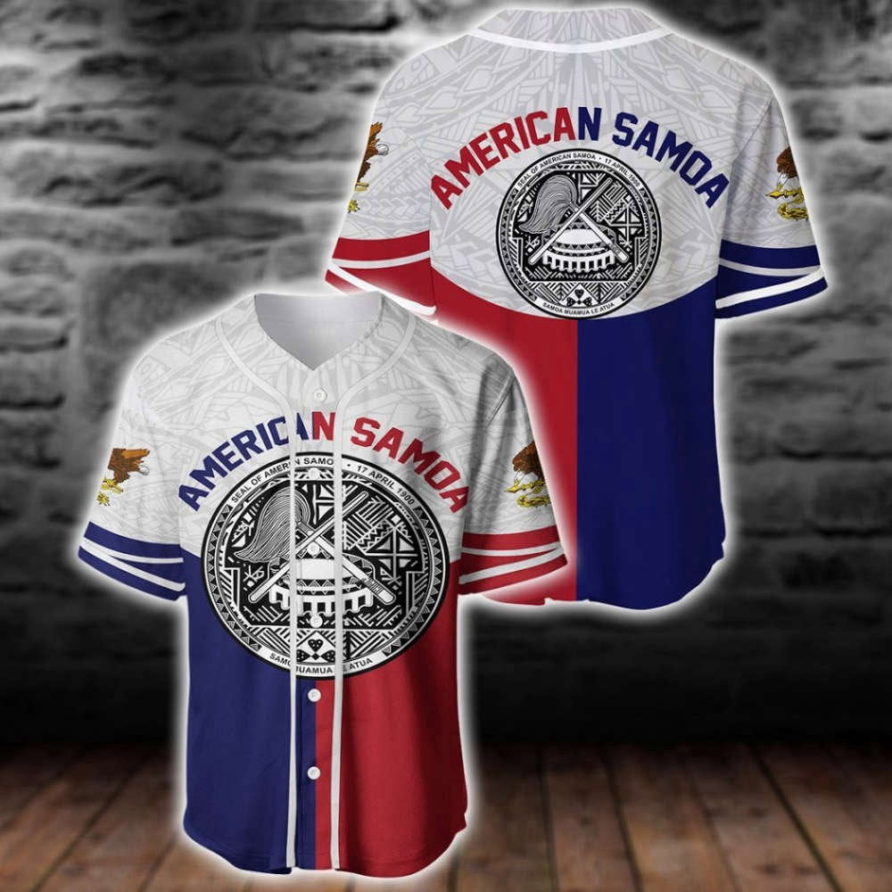 American Samoa Flag Sport Baseball Jersey