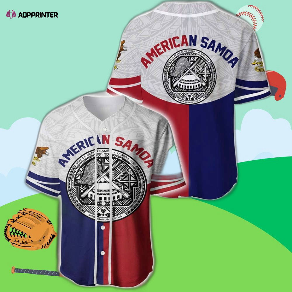 American Samoa Flag Sport Baseball Jersey