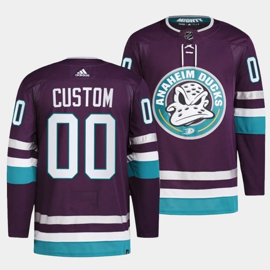 anaheim ducks custom 2023-24 30th anniversary purple jersey