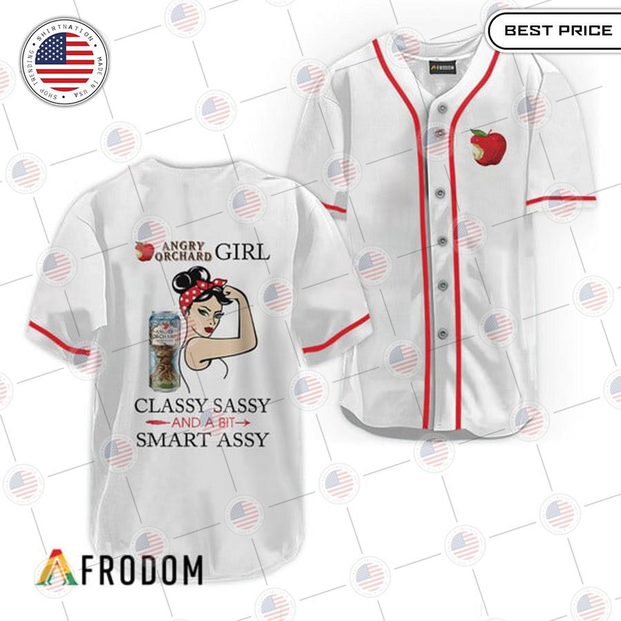 HOT Angry Orchard Classy Sassy And A Bit Smart Assy Baseball Jersey