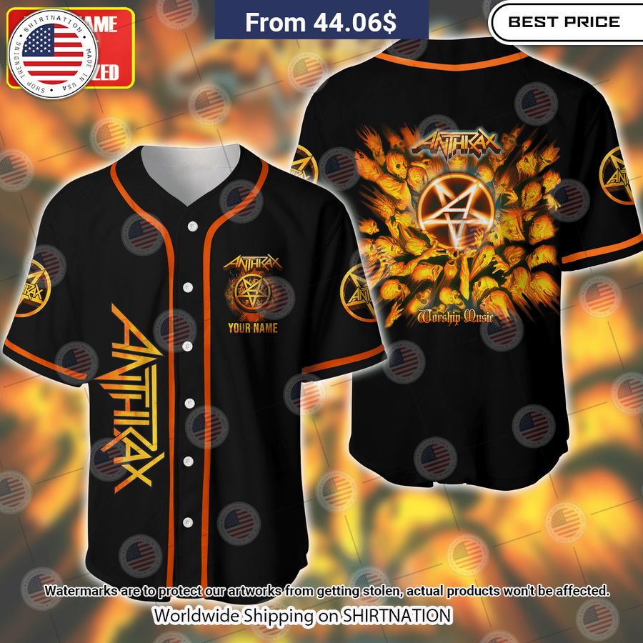 Anthrax Worship Music Baseball Jersey