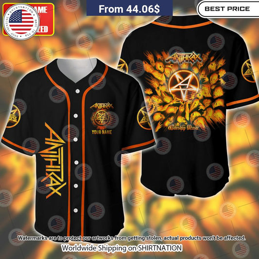 Anthrax Worship Music Baseball Jersey
