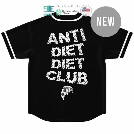 BEST Anti Diet Club black Baseball Jersey