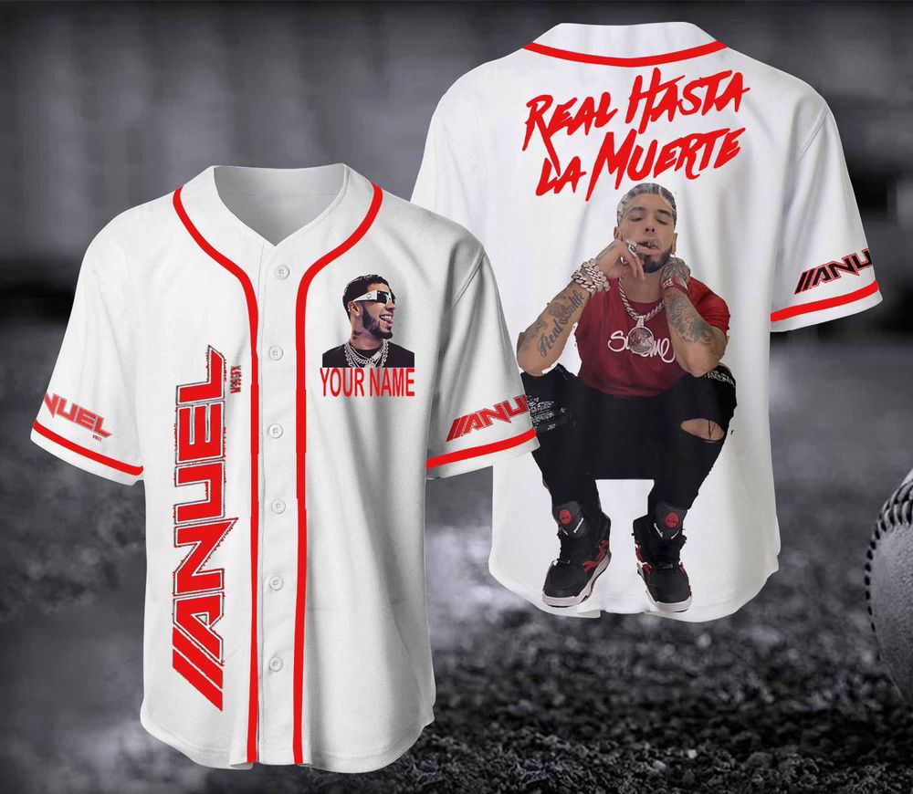 Anuel AA Baseball Jersey, Custom Name Anuel AA Jersay, Rapper Jersey Shirt (Image 3)