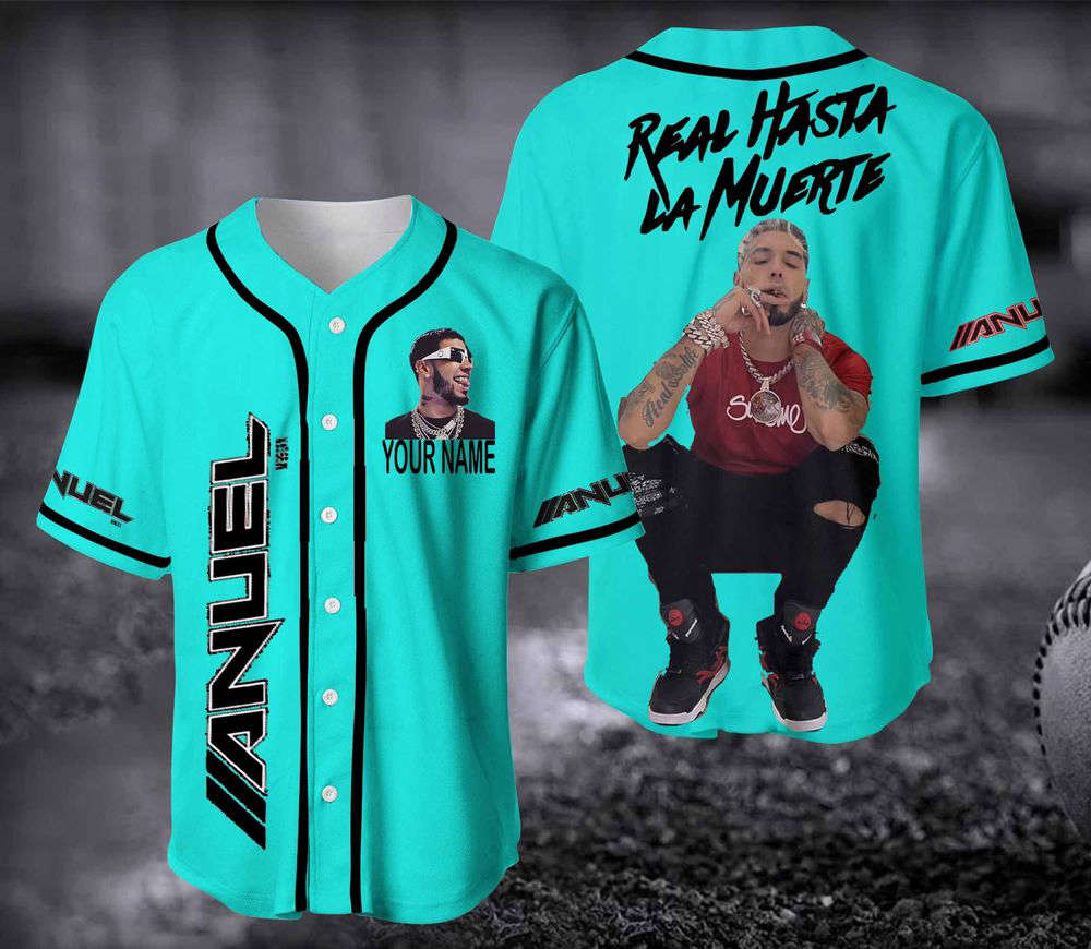 Anuel AA Baseball Jersey, Custom Name Anuel AA Jersay, Rapper Jersey Shirt (Image 4)