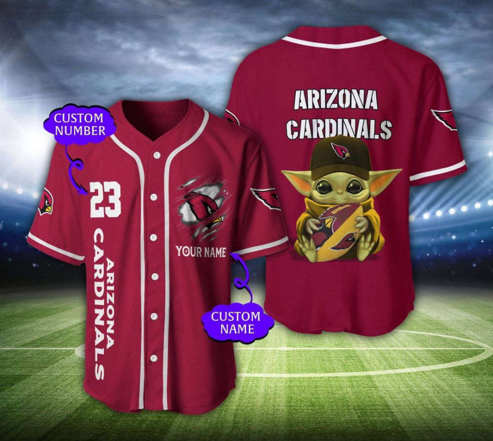 Arizona Cardinals Personalized Baseball Jersey - lylyprint.com T-Shirts, Hoodie, Sweatshirt | WearSparks.com (Image 2)