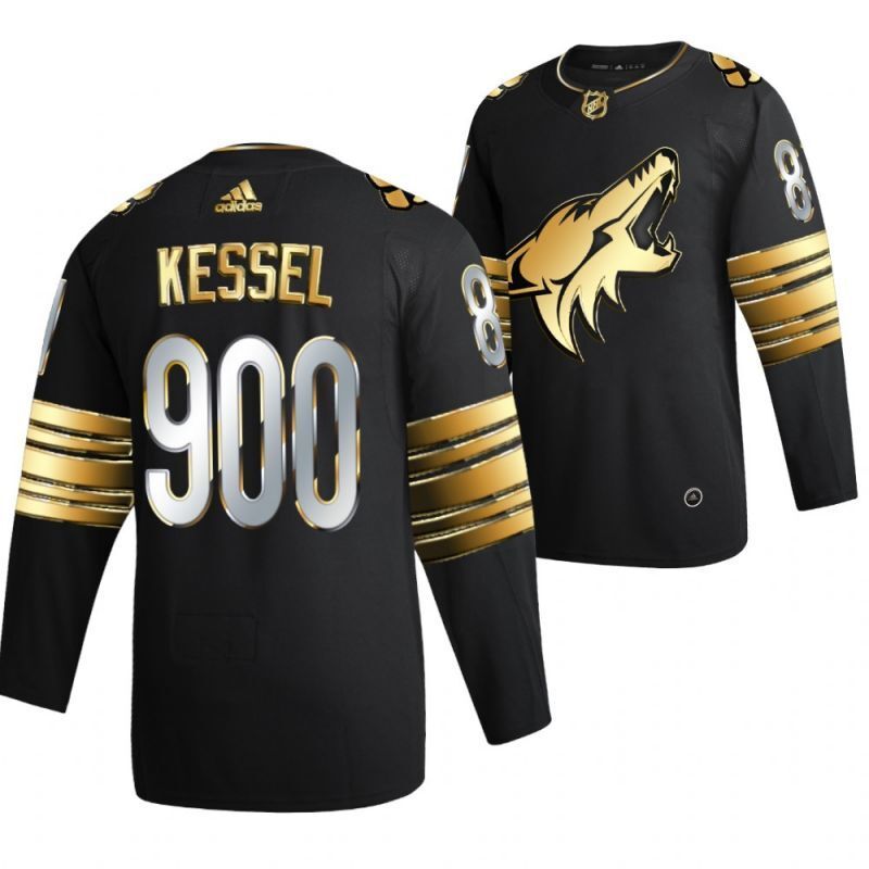 arizona coyotes #900 phil kessel points-golden-limited-black-jersey