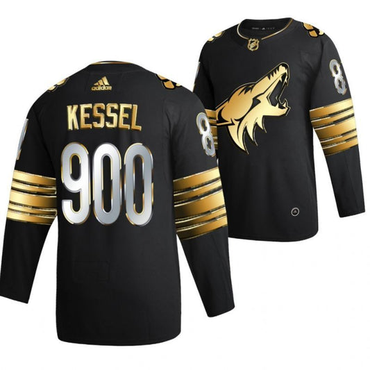 arizona coyotes #900 phil kessel points-golden-limited-black-jersey
