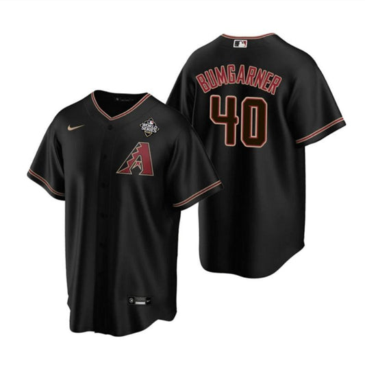 arizona diamondbacks #40 madison bumgarner black 2023 world series cool base