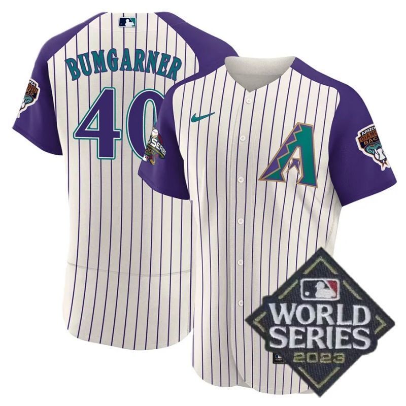 arizona diamondbacks #40 madison bumgarner throwback 2001 flex base jersey