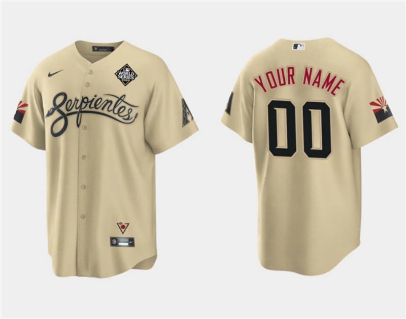 arizona diamondbacks active player custom gold 2023 world series city connect cool