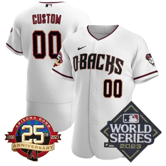 arizona diamondbacks custom flex base jersey white