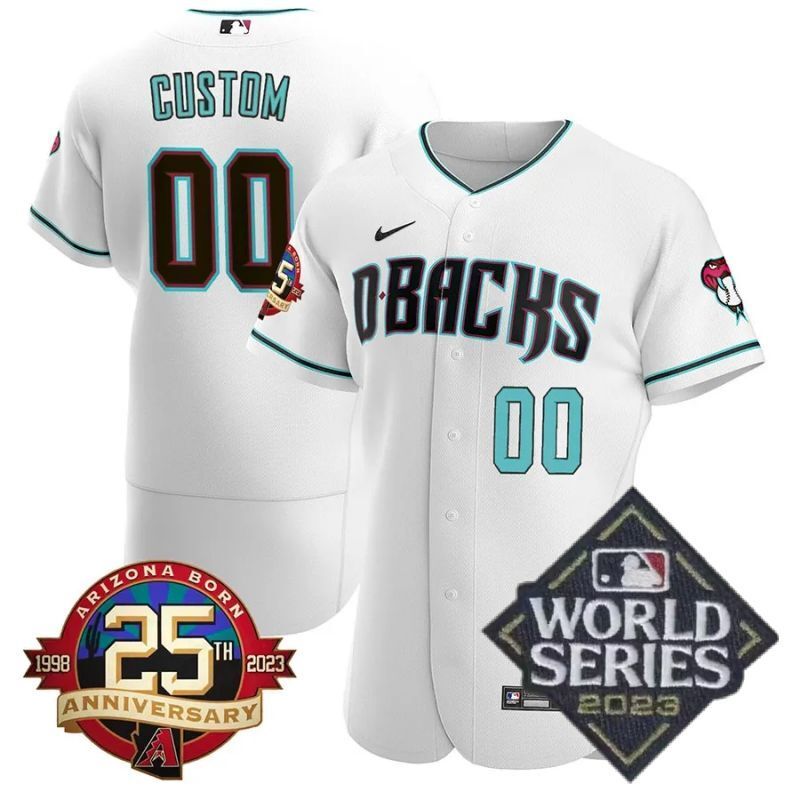 arizona diamondbacks custom flex base jersey white alternate