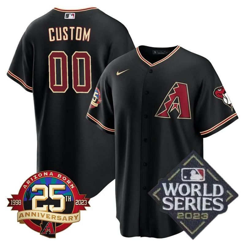 arizona diamondbacks custom jersey cool base black