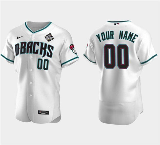 arizona diamondbacks customized white 2023 world series flex base jersey