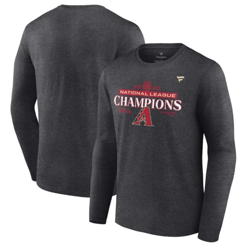 arizona diamondbacks heather charcoal 2023 national league champions locker room2