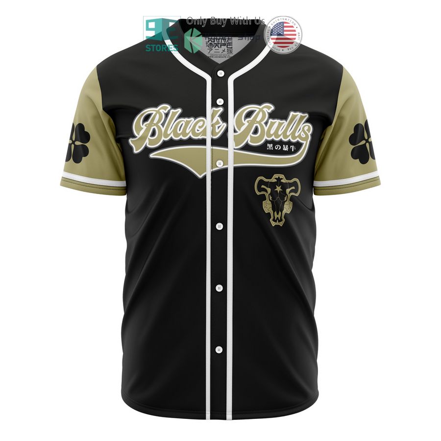 BEST Asta Black Bulls Black Clover Baseball Jersey