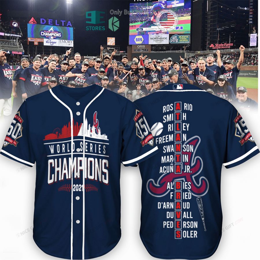 BEST Atlanta Braves 2021 World Series Champions Baseball Jersey