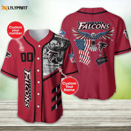 Atlanta Falcons Personalized Baseball Jersey - lylyprint.com T-Shirts, Hoodie, Sweatshirt | WearSparks.com (Image 1)