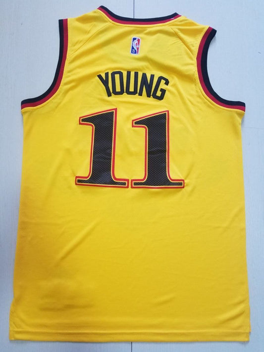 atlanta hawks #11 trae young Hawks 11 Yellow City s-xxl Style 3