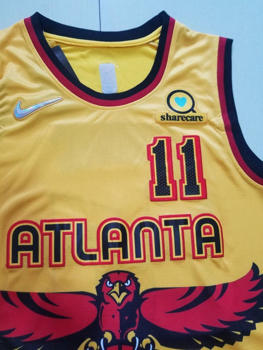 atlanta hawks #11 trae young Hawks 11 Yellow City s-xxl Style 4