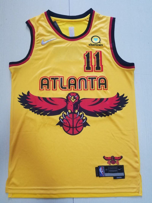 atlanta hawks #11 trae young Hawks 11 Yellow City s-xxl Style 5