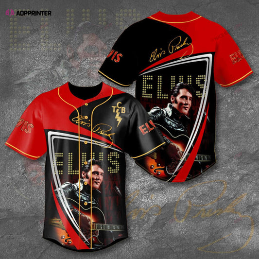 Authentic Elvis Presley 3D Printed Baseball Jersey – Iconic Style!