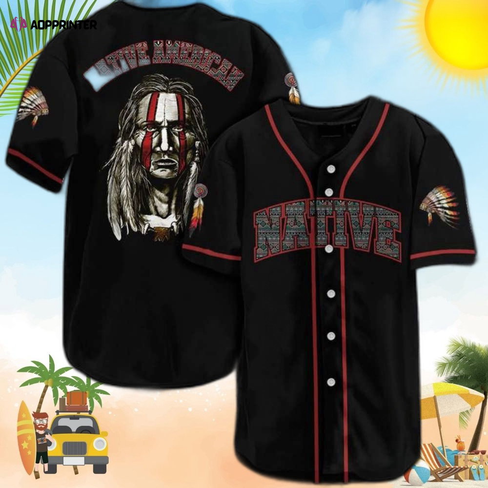 Authentic Native American Chief Tribe Baseball Jersey – Embrace the Spirit of the Tribe!