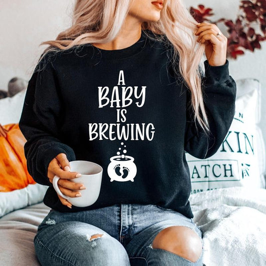 baby brewing halloween pregnancy shirt, halloween maternity shirt, halloween pregnancy announcement shirt, halloween...