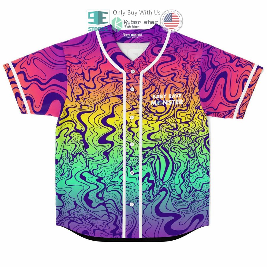 BEST Baby Rave Monster LSDREAM Peace Love And Wubz Baseball Jersey