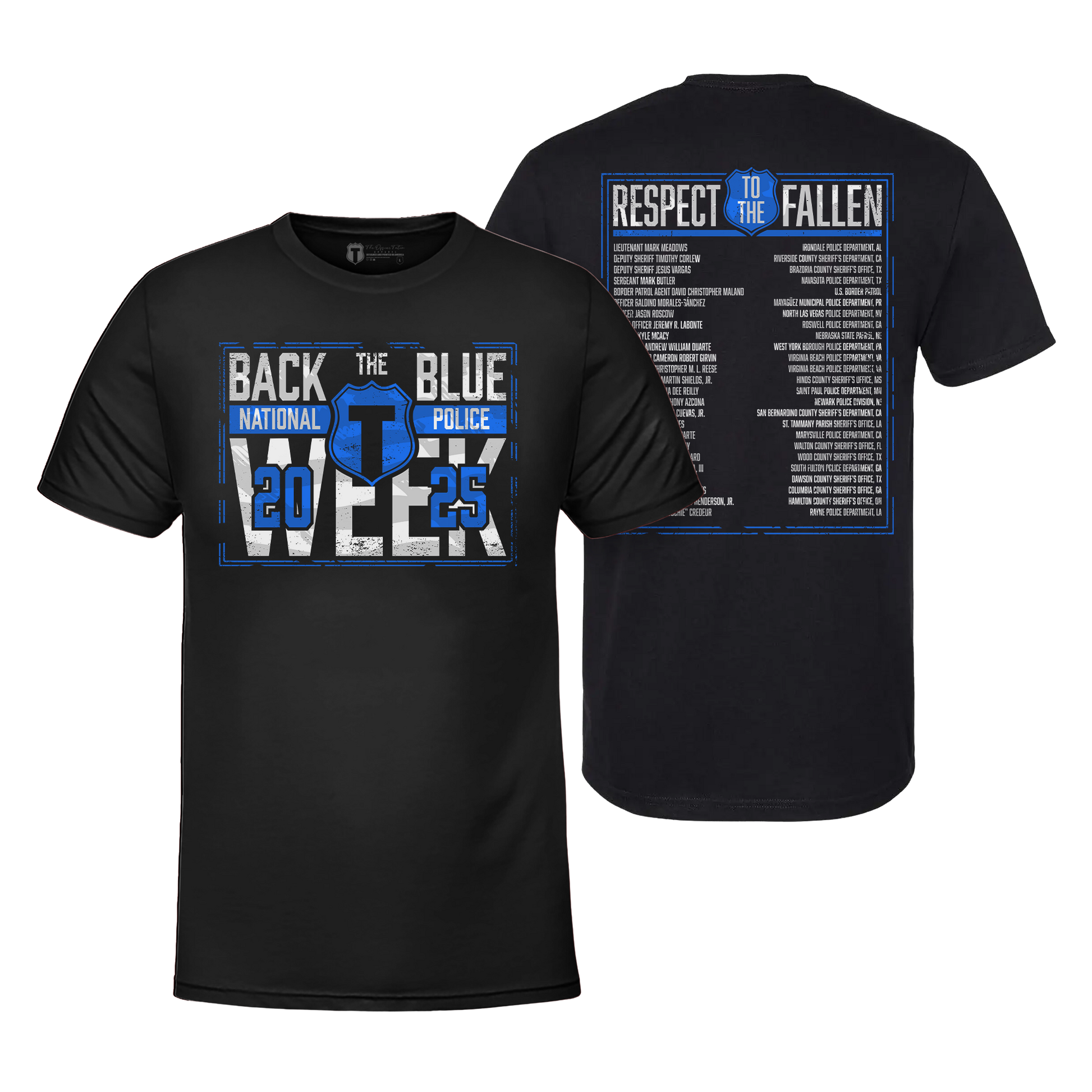 Back The Blue Police Commemorative T-Shirt - SIGNED Hoodie, Sweatshirt | WearSparks.com (Image 1)