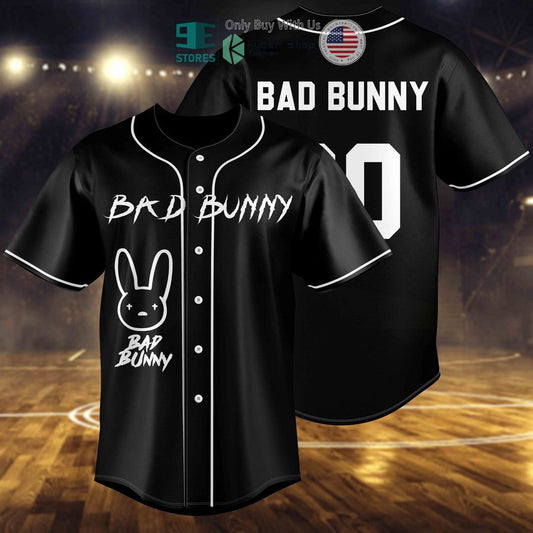 BEST Bad Bunny Black Baseball Jersey