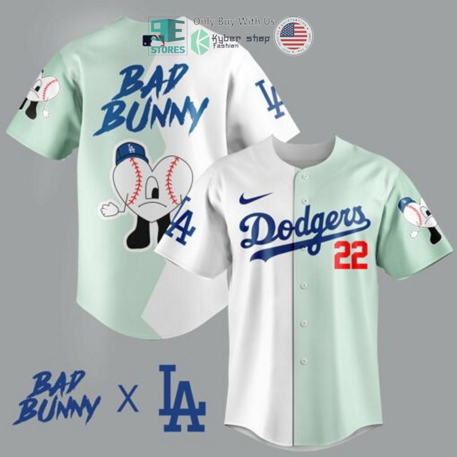 BEST Bad Bunny Los Angeles Dodgers Baseball Jersey